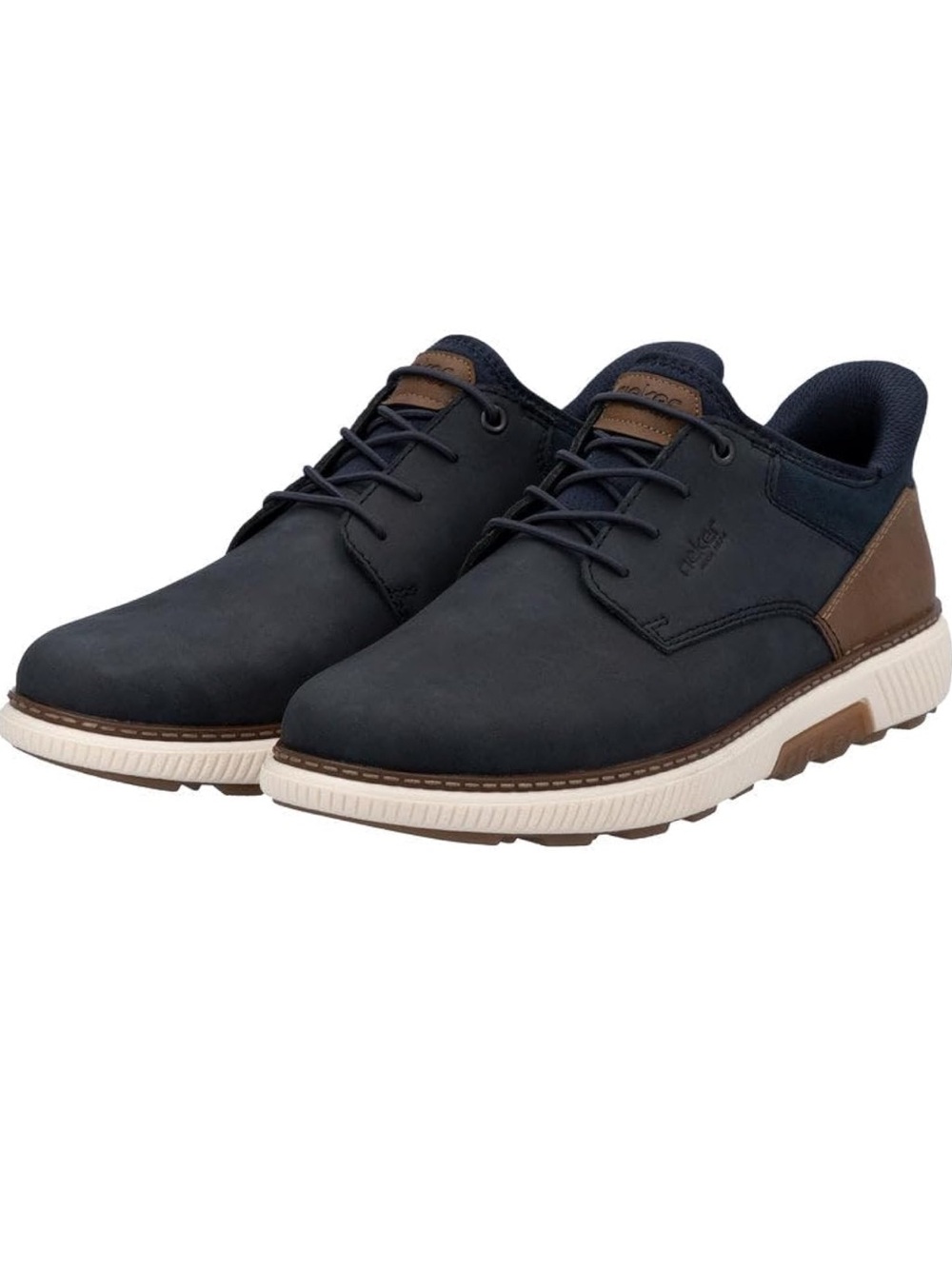 Rieker Navy and Brown Casual Lace-Up Slip-On Shoes